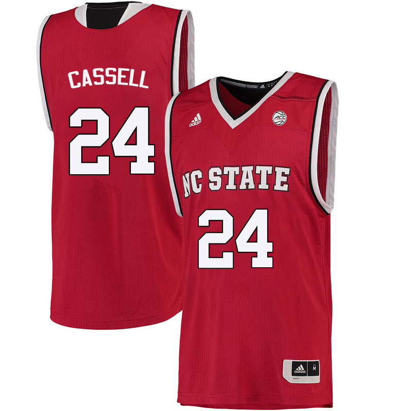 Men NC State Wolfpack #24 Erika Cassell College Basketball Jerseys-Red - Click Image to Close